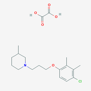 molecular formula C19H28ClNO5 B4039450 1-[3-(4-Chloro-2,3-dimethylphenoxy)propyl]-3-methylpiperidine;oxalic acid 