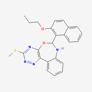 3-(methylthio)-6-(2-propoxy-1-naphthyl)-6,7-dihydro[1,2,4]triazino[5,6-d][3,1]benzoxazepine