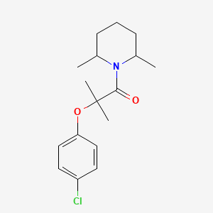 molecular formula C17H24ClNO2 B4039456 2-(4-Chlorophenoxy)-1-(2,6-dimethylpiperidin-1-yl)-2-methylpropan-1-one 