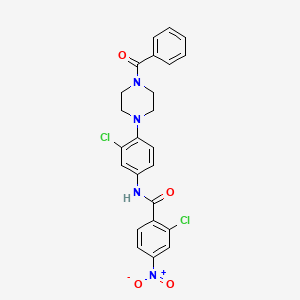 N-[4-(4-benzoyl-1-piperazinyl)-3-chlorophenyl]-2-chloro-4-nitrobenzamide