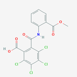 molecular formula C16H9Cl4NO5 B403948 2,3,4,5-Tetrachloro-6-[({2-[(methyloxy)carbonyl]phenyl}amino)carbonyl]benzoic acid 