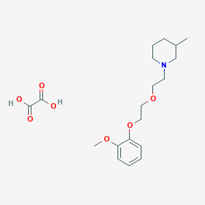 1-[2-[2-(2-Methoxyphenoxy)ethoxy]ethyl]-3-methylpiperidine;oxalic acid