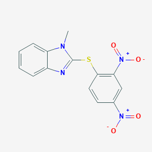 Benzimidazole, 1-methyl-2-(2,4-dinitrophenylthio)-