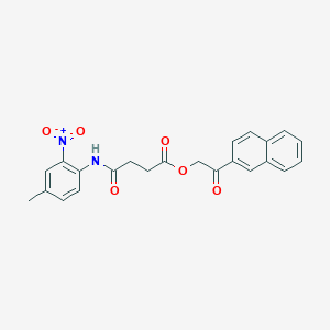 molecular formula C23H20N2O6 B4039579 2-(2-naphthyl)-2-oxoethyl 4-[(4-methyl-2-nitrophenyl)amino]-4-oxobutanoate 