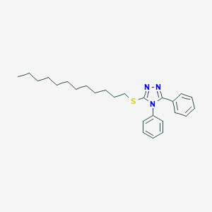 4,5-diphenyl-4H-1,2,4-triazol-3-yl dodecyl sulfide