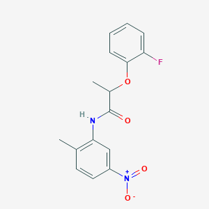 2-(2-fluorophenoxy)-N-(2-methyl-5-nitrophenyl)propanamide