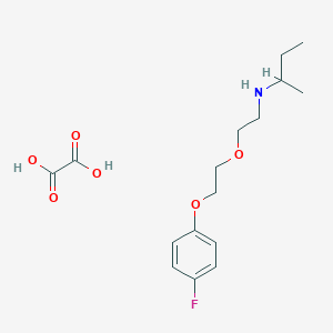 molecular formula C16H24FNO6 B4039601 N-{2-[2-(4-氟苯氧基)乙氧基]乙基}-2-丁胺草酸盐 