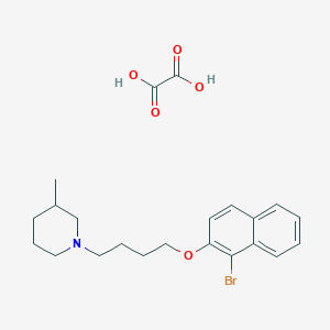 1-[4-(1-Bromonaphthalen-2-yl)oxybutyl]-3-methylpiperidine;oxalic acid