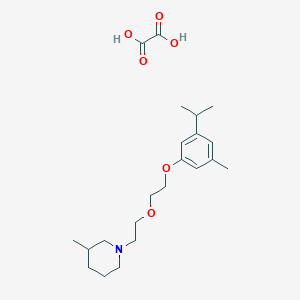 3-Methyl-1-[2-[2-(3-methyl-5-propan-2-ylphenoxy)ethoxy]ethyl]piperidine;oxalic acid