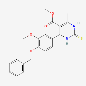 methyl 4-[4-(benzyloxy)-3-methoxyphenyl]-6-methyl-2-thioxo-1,2,3,4-tetrahydro-5-pyrimidinecarboxylate