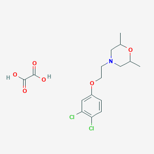 molecular formula C16H21Cl2NO6 B4039650 4-[2-(3,4-二氯苯氧基)乙基]-2,6-二甲基吗啉草酸盐 