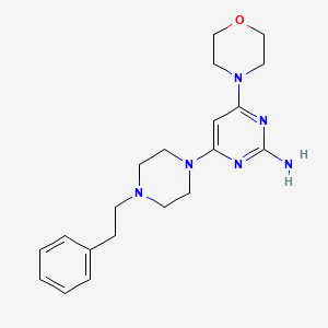 molecular formula C20H28N6O B4039655 4-吗啉-4-基-6-[4-(2-苯乙基)哌嗪-1-基]嘧啶-2-胺 