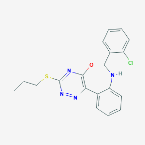 6-(2-Chlorophenyl)-3-(propylsulfanyl)-6,7-dihydro[1,2,4]triazino[5,6-d][3,1]benzoxazepine