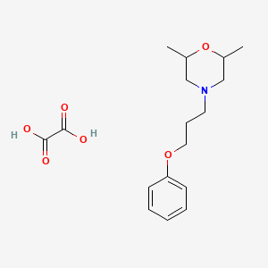 2,6-Dimethyl-4-(3-phenoxypropyl)morpholine;oxalic acid