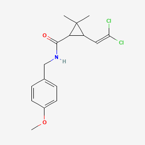 molecular formula C16H19Cl2NO2 B4039680 3-(2,2-dichloroethenyl)-N-[(4-methoxyphenyl)methyl]-2,2-dimethylcyclopropane-1-carboxamide 