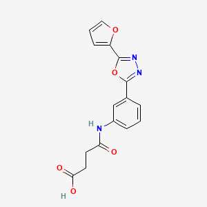 4-({3-[5-(2-furyl)-1,3,4-oxadiazol-2-yl]phenyl}amino)-4-oxobutanoic acid