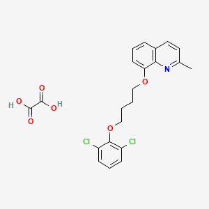 molecular formula C22H21Cl2NO6 B4039716 8-[4-(2,6-Dichlorophenoxy)butoxy]-2-methylquinoline;oxalic acid 