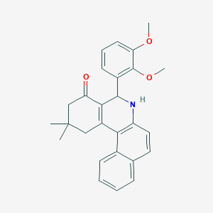 molecular formula C27H27NO3 B403972 5-(2,3-dimethoxyphenyl)-2,2-dimethyl-2,3,5,6-tetrahydrobenzo[a]phenanthridin-4(1H)-one 