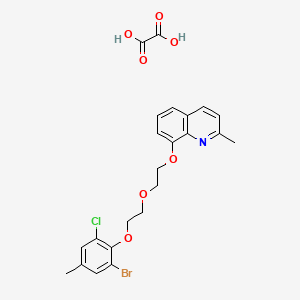 molecular formula C23H23BrClNO7 B4039739 草酸 8-{2-[2-(2-溴-6-氯-4-甲基苯氧基)乙氧基]乙氧基}-2-甲基喹啉 