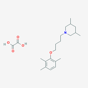 molecular formula C22H35NO5 B4039747 3,5-Dimethyl-1-[4-(2,3,6-trimethylphenoxy)butyl]piperidine;oxalic acid 