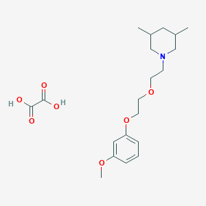 molecular formula C20H31NO7 B4039750 1-[2-[2-(3-Methoxyphenoxy)ethoxy]ethyl]-3,5-dimethylpiperidine;oxalic acid 