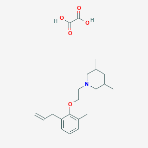 molecular formula C21H31NO5 B4039759 3,5-Dimethyl-1-[2-(2-methyl-6-prop-2-enylphenoxy)ethyl]piperidine;oxalic acid 