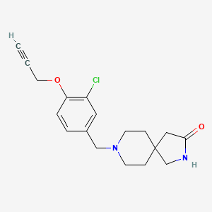 molecular formula C18H21ClN2O2 B4039784 8-[3-chloro-4-(prop-2-yn-1-yloxy)benzyl]-2,8-diazaspiro[4.5]decan-3-one 