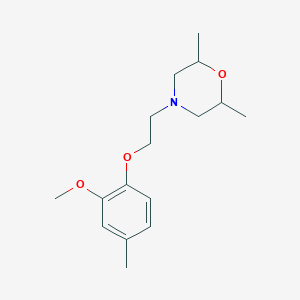 molecular formula C16H25NO3 B4039789 4-[2-(2-methoxy-4-methylphenoxy)ethyl]-2,6-dimethylmorpholine 