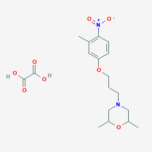 molecular formula C18H26N2O8 B4039794 2,6-Dimethyl-4-[3-(3-methyl-4-nitrophenoxy)propyl]morpholine;oxalic acid 