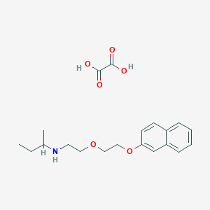 molecular formula C20H27NO6 B4039803 草酸N-{2-[2-(2-萘氧基)乙氧基]乙基}-2-丁胺 