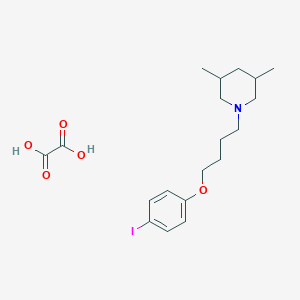 molecular formula C19H28INO5 B4039837 1-[4-(4-碘苯氧基)丁基]-3,5-二甲基哌啶草酸盐 