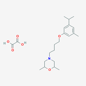 2,6-Dimethyl-4-[4-(3-methyl-5-propan-2-ylphenoxy)butyl]morpholine;oxalic acid