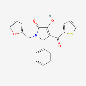 1-(Furan-2-ylmethyl)-3-hydroxy-5-phenyl-4-(thiophene-2-carbonyl)-1H-pyrrol-2(5H)-one