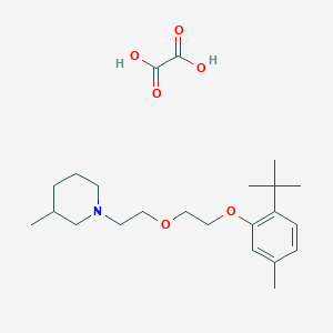 molecular formula C23H37NO6 B4039868 1-[2-[2-(2-Tert-butyl-5-methylphenoxy)ethoxy]ethyl]-3-methylpiperidine;oxalic acid 