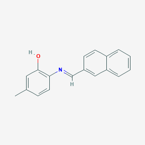 molecular formula C18H15NO B403988 5-Methyl-2-[(2-naphthylmethylene)amino]phenol 