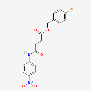 molecular formula C17H15BrN2O5 B4039892 4-溴苄基4-[(4-硝基苯基)氨基]-4-氧代丁酸酯 