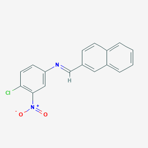 molecular formula C17H11ClN2O2 B403991 4-chloro-N-(2-naphthylmethylene)-3-nitroaniline 