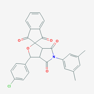 3-(4-chlorophenyl)-5-(3,5-dimethylphenyl)-3a,6a-dihydrospiro[furo[3,4-c]pyrrole-1,2'-indene]-1',3',4,6(3H,5H)-tetrone