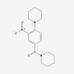 molecular formula C17H23N3O3 B4039931 1-[3-nitro-4-(1-piperidinyl)benzoyl]piperidine 