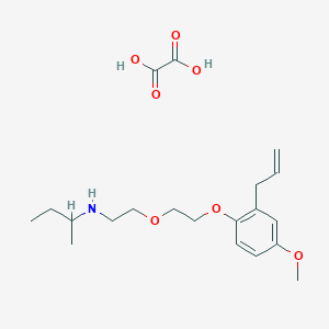 molecular formula C20H31NO7 B4039955 N-[2-[2-(4-methoxy-2-prop-2-enylphenoxy)ethoxy]ethyl]butan-2-amine;oxalic acid 