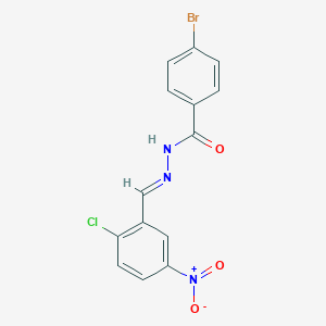 molecular formula C14H9BrClN3O3 B403996 4-bromo-N'-{2-chloro-5-nitrobenzylidene}benzohydrazide 