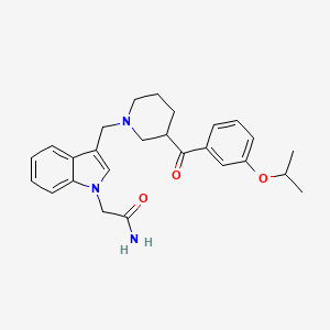 2-(3-{[3-(3-isopropoxybenzoyl)-1-piperidinyl]methyl}-1H-indol-1-yl)acetamide