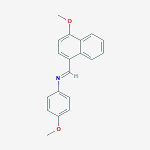 molecular formula C19H17NO2 B404002 4-methoxy-N-[(4-methoxy-1-naphthyl)methylene]aniline 