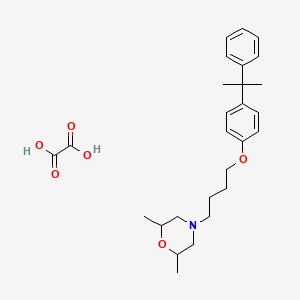 2,6-Dimethyl-4-[4-[4-(2-phenylpropan-2-yl)phenoxy]butyl]morpholine;oxalic acid