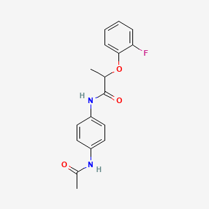 N-[4-(acetylamino)phenyl]-2-(2-fluorophenoxy)propanamide