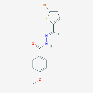 molecular formula C13H11BrN2O2S B404004 N'-[(5-bromo-2-thienyl)methylene]-4-methoxybenzohydrazide 