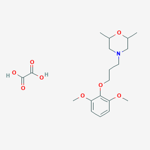 4-[3-(2,6-Dimethoxyphenoxy)propyl]-2,6-dimethylmorpholine;oxalic acid