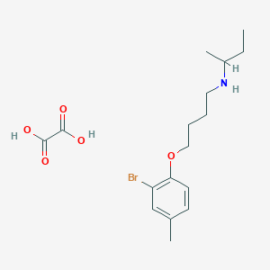 molecular formula C17H26BrNO5 B4040050 4-(2-bromo-4-methylphenoxy)-N-butan-2-ylbutan-1-amine;oxalic acid 