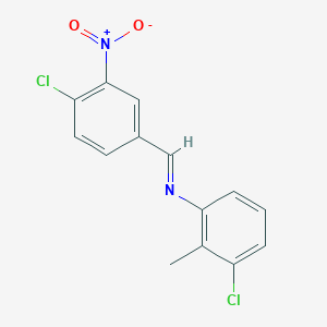 (3-Chloro-2-methylphenyl)(4-chloro-3-nitrobenzylidene)amine