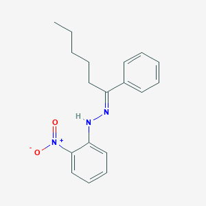 molecular formula C18H21N3O2 B404007 1-Phenyl-1-hexanone {2-nitrophenyl}hydrazone 